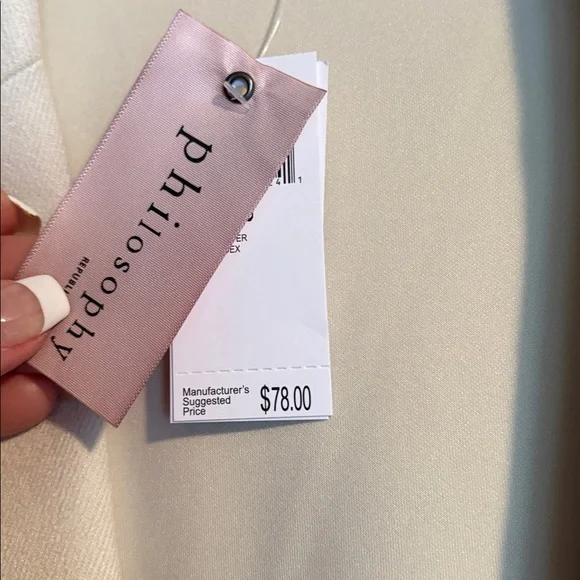 NWT Philosophy Cream Trench Coat - Picture 3 of 7